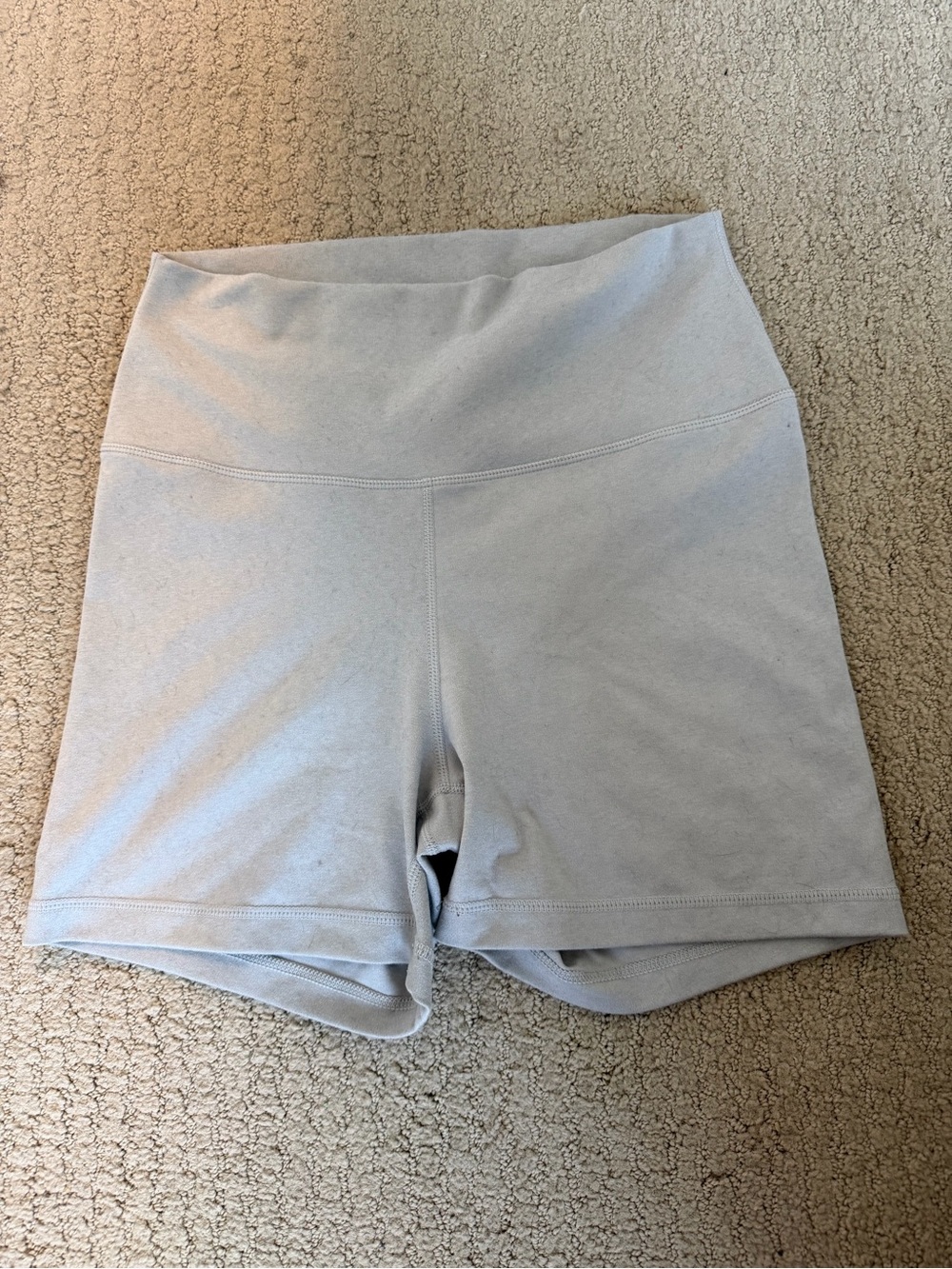 High-Rise Women's Light Gray Active Shorts